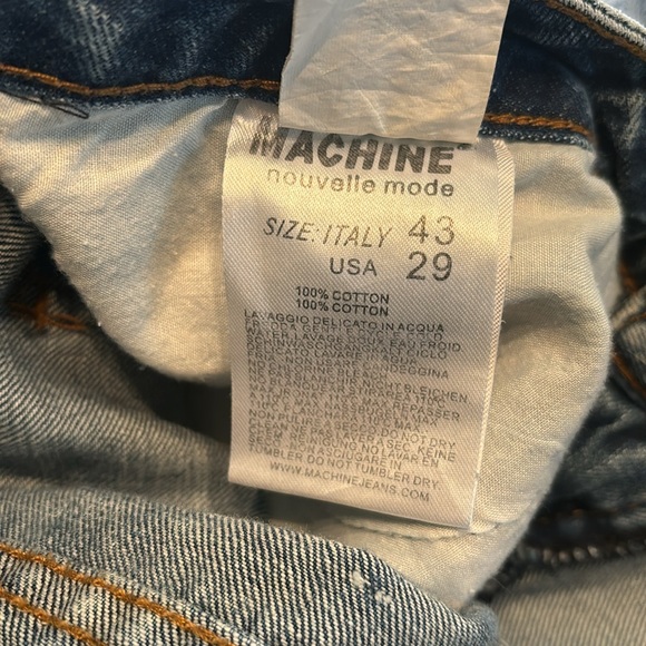 Machine Distressed Jeans NWT Size 29 - Picture 9 of 13